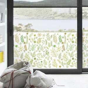 아트박스/꾸밈 eh390-그리너리리프패턴_불투명유리시트지