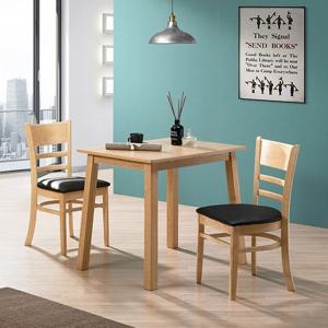 CZ2150 고무나무 원목 2인 식탁 2colors