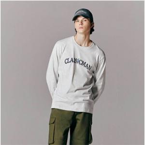 [지오다노]남성 클래식맨 레터링 프린트 맨투맨 티셔츠  093912