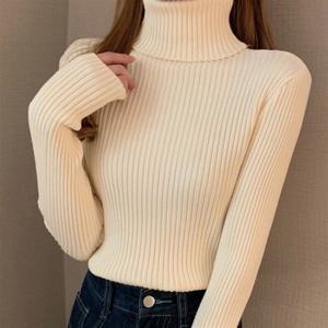 의류 데일리 LK-T013 베이직 데일리 겨울 목폴라 스웨터 니트 여성