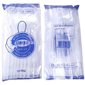 청크린 일화용수저 숟가락 10p 일회용품 캠핑 낚시