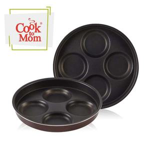 쿡투맘 매직핸즈 4구 에그팬 계란후라이 프라이팬 논스틱 코팅 다용도