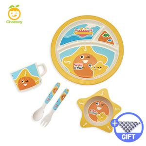 [채니비니] 뱀부유아식기/대나무식기 5종 세트_윙크하는 아기별