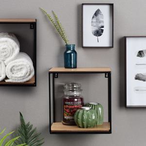 우드로하우스 철제 벽선반 인테리어 벽걸이 선반(대)