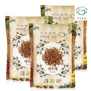 푸른들판 국내산 말린 대추채 500gx3봉 대추 슬라이스 말린것