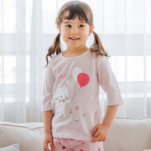 꼬마친구 풍선토끼 주니어 7부쟈가드 아동내의 실내복