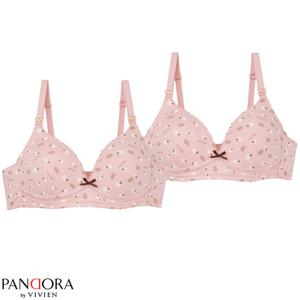판도라by비비안 노와이어 면 수유브라 A컵 2매 pbr1548