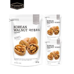 [리치팜너트]국산통호두110g x 3팩