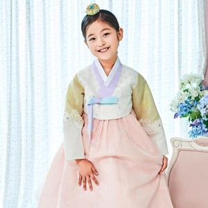 [예가한복]WL613 살구나래 여아한복