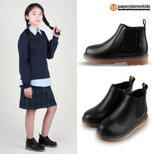 [페이퍼플레인키즈]아동 워커 첼시 부츠 키즈 유아 구두 여아 어린이 가죽 신발 슈즈 초등 학생 남아
