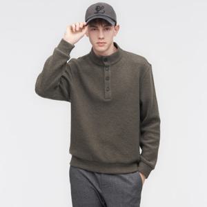 [링스] 남성 헤어리소재 버튼 하이넥 L11D3TH110_KH