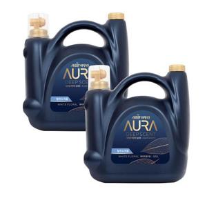 [샤프란] 아우라 화이트플로럴 5.5L x 2개 대용량 섬유유연제