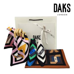 [닥스(스카프)]스퀘어 실크 미니 스카프 블럭  FKO018O