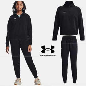 [언더아머(백)]여성 부드러운 기모 하프집업 맨투맨 조거 팬츠 트레이닝복 세트 9492-9438-001