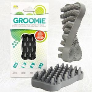 양면 실리콘 브러쉬 B형 그레이 강아지빗 털제거