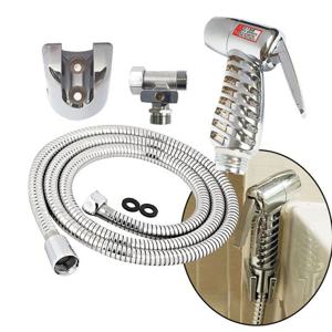 변시샤워기 미니건 티벨브 메탈호스 타공형 세트