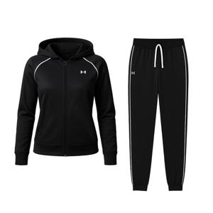 언더아머 UA 라이벌 트레이닝복 세트 츄리닝 러닝복 블랙 6001966-001