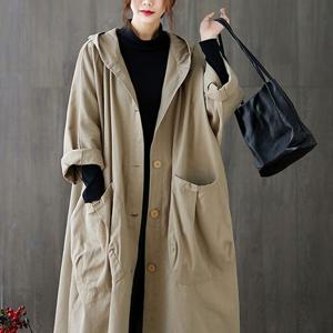 G125798_(빅사이즈) 오버핏 후드롱코트 바람막이