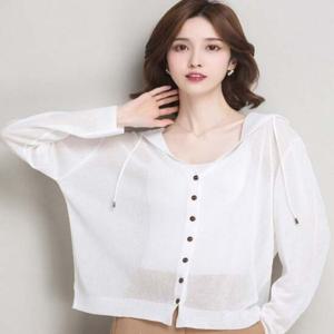 샵앤) 여성 여름 시스루 후드 햇빛차단 비치가디건 WON-WCD-WC69288