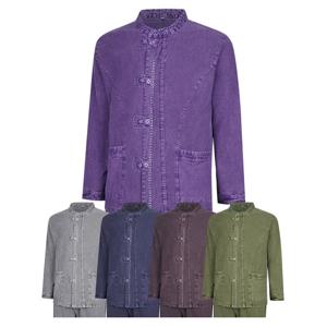 [파파브로] 남성 워싱가공 천연염색 생활한복 상하의 세트 SS-HBA-Q009