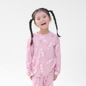 (더오투투)체크 딸기 버니 상하 세트 내의세트 실내복 내복 파자마 히트택