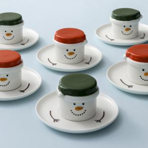 [쓰임] 크리스마스 마쉬멜로우 스노우맨 2인세트 6P+노엘 테이블 매트 1P
