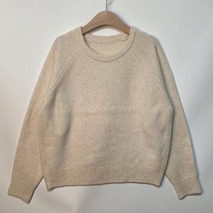 샵앤) 국산 여성 라운드넥 나그랑 무지 긴팔 니트 티셔츠 21DS-WKN-4970-오트밀