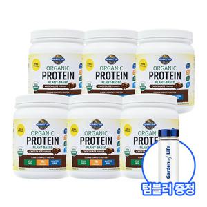 가든오브라이프 초코맛 유기농 프로틴 6통 + 전용 보틀 1개