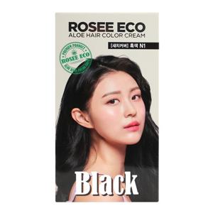 로제 에코 알로에 헤어 칼라 크림 N1 흑색