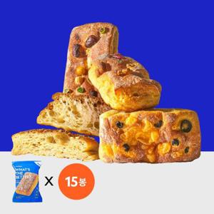 널담 저당 고단백 네모 바게트 총 15개(5가지맛*3봉)