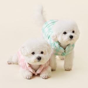 울리 첵스 하네스 패딩 베스트 강아지 겨울 옷