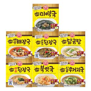 오뚜기간편블럭국x7개/미역국+북엇국+닭곰탕+버섯+우거지 외