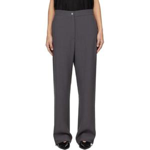 25 FW 스튜디오니콜슨 여성 그레이 러쉬 슬랙스 241608F087010