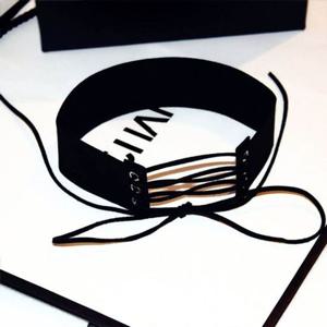 볼드목걸이 초커 악세사리 블랙리본 OC