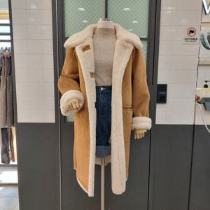 [반에이크]반에이크 퍼배색 롱무스탕VB4ZHCMD01Z_SC