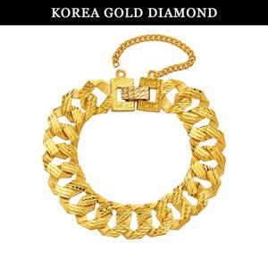 [한국금다이아몬드] 순금 팔찌 24K 남자 글리터 팔각 체인 금팔찌 37.5g
