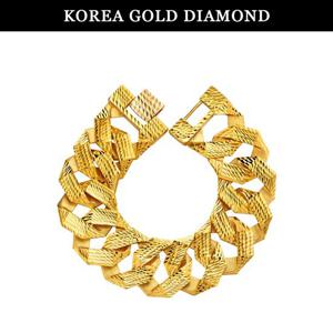 [한국금다이아몬드] 순금 팔찌 24K 남자 글리터 팔각 체인 금팔찌 112.5g