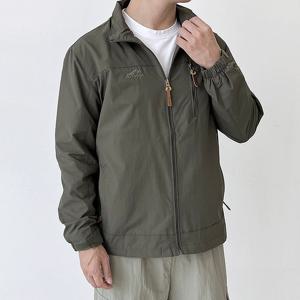 [모로엠] 남자 바람막이 티셔츠 집업 자켓 DM-JUA-QKSS88171M-카키