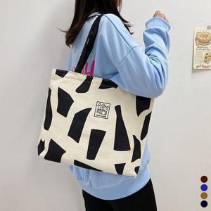 도형 패턴 캔버스 에코백 USM-0185