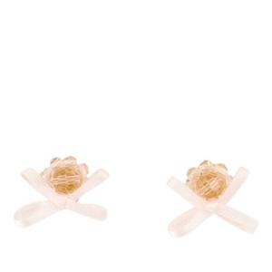시몬로샤 크리스탈 핑크 페티트 보우 데이지 귀걸이 ERG552 090