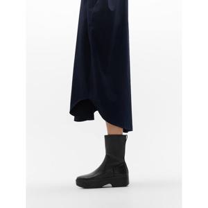 [핏플랍][삼성물산공식]여성 크리스탈 버클 레더 숏 부츠_블랙 (FT59K2B295)