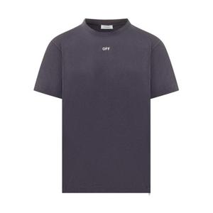 오프화이트 반팔 티셔츠 OMAA027F25JER008 4919 DARK SAPPHIRE