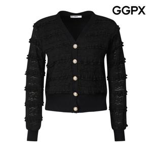 GGPX  레이스 시스루 캉캉 소매 가디건 (GP9KG022F)