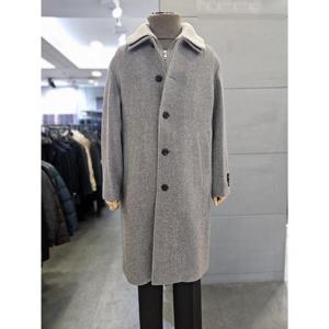 바쏘옴므 세이브존03 바쏘옴므 남성 겨울 베이지 울  오버핏 발마칸 롱 코트 WSAGZCJ12A