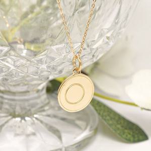 오팔하우스 14k 달고나 동그라미 코인 목걸이 OPDLN5637