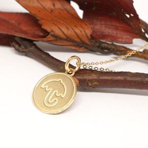 오팔하우스 14k 달고나 우산 코인 목걸이 OPDLN5640