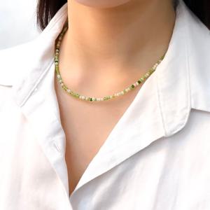오팔하우스 14k 멀티 그린 비즈 목걸이 OPPN0168