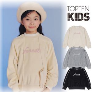 [탑텐키즈]여아) 테마 윈터캠프 벨로아 파이핑 스웨트셔츠 MKE4TR2201