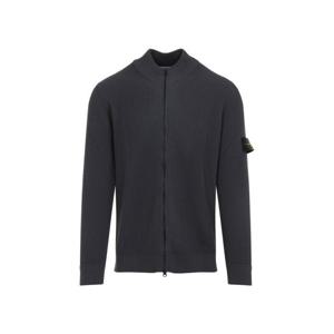 25 FW 스톤 아일랜드 로고 패치 버진울 집업 가디건 그레이 K2S155100006S00C2