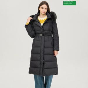 베네통 다이아 퀼팅 슬리브 덕다운 롱 패딩 BAPDG4461
